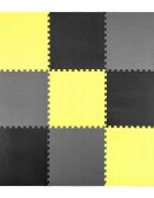 Ricokids Salteluta de joaca tip puzzle 180 X 180 cm galben gri negru