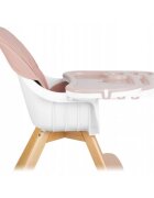 Ricokids Scaun de masa 3 in 1 cu picioare din lemn 63 x 58 x 90 cm Lilo 700203 roz