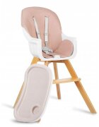 Ricokids Scaun de masa 3 in 1 cu picioare din lemn 63 x 58 x 90 cm Lilo 700203 roz