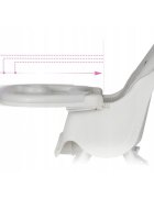 Ricokids Scaun de masa 3in1 transformabil in scaunel clasic cu cos de depozitare baza antiderapanta masuta reglabila suport picioare si husa detasabila Milo Gri