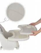 Ricokids Scaun de masa 3in1 transformabil in scaunel clasic cu cos de depozitare baza antiderapanta masuta reglabila suport picioare si husa detasabila Milo Gri