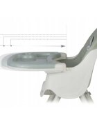 Ricokids Scaun de masa 3in1 transformabil in scaunel clasic cu cos de depozitare baza antiderapanta masuta reglabila suport picioare si husa detasabila Milo Verde