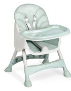 Ricokids Scaun de masa 3in1 transformabil in scaunel clasic cu cos de depozitare baza antiderapanta masuta reglabila suport picioare si husa detasabila Milo Verde
