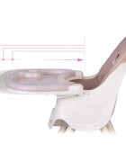 Ricokids Scaun de masa 3in1 transformabil in scaunel clasiccu cos de depozitarebaza antiderapantamasuta reglabilasuport picioare si husa detasabila Milo Roz