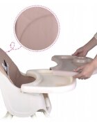 Ricokids Scaun de masa 3in1 transformabil in scaunel clasiccu cos de depozitarebaza antiderapantamasuta reglabilasuport picioare si husa detasabila Milo Roz