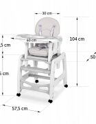 Ricokids Scaun de masa 5 in 1 Sinco Gri