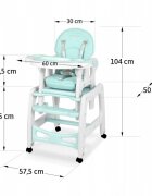 Ricokids Scaun de masa 5 in 1 Sinco Turcoaz