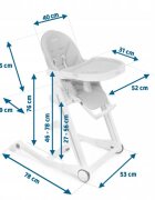 Ricokids Scaun de masa cu roti Tugo gri