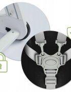 Ricokids Scaun de masa cu roti Tugo negru