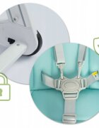 Ricokids Scaun de masa cu roti Tugo turcoaz