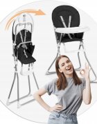 Ricokids Scaun de masa Fando Negru