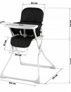 Ricokids Scaun de masa Nuco negru