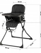 Ricokids Scaun de masa Nuco - Negru