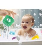 Ricokids Set 10 cupe jucarie pentru baie Bath Toys Pastel multicolor multifunctionale in forma de turn cu cifre de stivuit Inspiratie Montessori