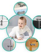 Ricokids Set 10 sigurante pentru dulapuri Gri