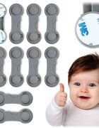 Ricokids Set 10 sigurante pentru dulapuri Gri