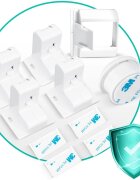 Ricokids Set 4 protectii magnetice pentru copii Alb pentru mobilier instalare cu adeziv 3M