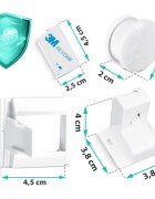 Ricokids Set 4 protectii magnetice pentru copii Alb pentru mobilier instalare cu adeziv 3M