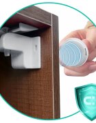 Ricokids Set 4 protectii magnetice pentru copii Alb pentru mobilier instalare cu adeziv 3M