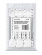 Ricokids Set 6 sigurante mobilier pentru copii Alb multifunctionale utilizare multipla instalare cu adeziv 3M 21.8x7.3 cm