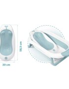Ricokids Set cadita pliabila cu suport anatomic si termometru digital inclus Butterfly Blue