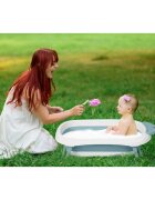 Ricokids Set cadita pliabila cu suport anatomic si termometru digital inclus Butterfly Blue