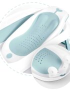 Ricokids Set cadita pliabila cu suport anatomic si termometru digital inclus Butterfly Blue
