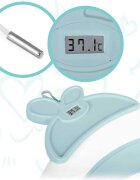 Ricokids Set cadita pliabila cu suport anatomic si termometru digital inclus Butterfly Blue