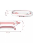 Ricokids Set cadita pliabila cu suport anatomic si termometru digital inclus Butterfly Pink