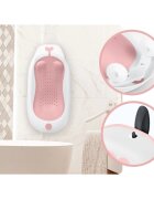 Ricokids Set cadita pliabila cu suport anatomic si termometru digital inclus Butterfly Pink