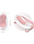 Ricokids Set cadita pliabila cu suport anatomic si termometru digital inclus Butterfly Pink