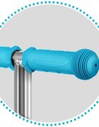 Ricokids Trotineta 3 in 1 pentru copii Buggy Albastru cu scaunel reglabilinaltime ghidon reglabilaroti cu lumini LEDplatforma antiderapantacadru din aluminiumanere ergonomice si cosulet pentru accesorii