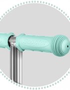 Ricokids Trotineta 3 in 1 pentru copii Buggy Mint cu scaunel reglabilinaltime ghidon reglabilaroti cu lumini LEDplatforma antiderapantacadru din aluminiumanere ergonomice si cosulet pentru accesorii