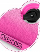 Ricokids Trotineta 3 in 1 pentru copii Buggy Roz cu scaunel reglabilinaltime ghidon reglabilaroti cu lumini LEDplatforma antiderapantacadru din aluminiumanere ergonomice si cosulet pentru accesorii