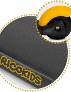 Ricokids Trotineta 3 in 1 pentru copii Cubi NegruGalben cu scaunelroti cu lumini LEDplatforma antiderapantacadru din aluminiumanere ergonomicegreutate suportata 30 kg varsta 3 ani+