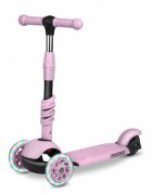 Ricokids Trotineta 3 in 1 pentru copii Cubi Roz cu scaunelroti cu lumini LEDplatforma antiderapantacadru din aluminiumanere ergonomicegreutate suportata 30 kg varsta 3 ani+
