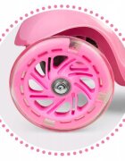 Ricokids Trotineta cu roti cu led Loco roz pliabila ghidon reglabil greutate suportata 25 kg varsta 3 ani+