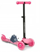 Ricokids Trotineta cu roti cu led Loco roz pliabila ghidon reglabil greutate suportata 25 kg varsta 3 ani+