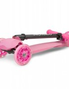Ricokids Trotineta cu roti cu led Loco roz pliabila ghidon reglabil greutate suportata 25 kg varsta 3 ani+