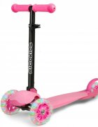 Ricokids Trotineta cu roti cu led Loco roz pliabila ghidon reglabil greutate suportata 25 kg varsta 3 ani+