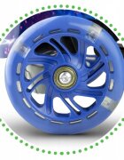 Ricokids Trotineta cu roti LED Piko negru albastru ghidon reglabil din aluminiu greutate suportata 35 kg varsta 3 ani+