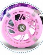 Ricokids Trotineta cu roti LED Piko Violet Roz reglabila din aluminiu greutate suportata 35 kg