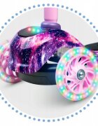 Ricokids Trotineta cu roti LED Piko Violet Roz reglabila din aluminiu greutate suportata 35 kg