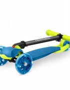 Ricokids Trotineta Loco albastru-verde pliabila ghidon reglabil roti cu Led platforma antiderapanta greutate admisa 25 kg