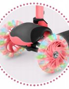 Ricokids Trotineta Loco roz-negru pliabila ghidon reglabil roti cu Led platforma antiderapanta greutate admisa 25 kg