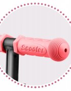 Ricokids Trotineta Loco roz-negru pliabila ghidon reglabil roti cu Led platforma antiderapanta greutate admisa 25 kg