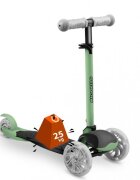 Ricokids Trotineta Loco verde-negru pliabila ghidon reglabil roti cu Led platforma antiderapanta greutate admisa 25 kg