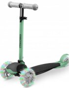 Ricokids Trotineta Loco verde-negru pliabila ghidon reglabil roti cu Led platforma antiderapanta greutate admisa 25 kg