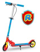 Ricokids Trotineta pentru copii Kodi AlbastruRosu pliabila inaltime ghidon reglabila platforma antiderapanta roti din PU rezistente rulmenti ABEC-7 2 frane de mana si picior manere ergonomice pliabile si cric