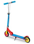 Ricokids Trotineta pentru copii Kodi AlbastruRosu pliabila inaltime ghidon reglabila platforma antiderapanta roti din PU rezistente rulmenti ABEC-7 2 frane de mana si picior manere ergonomice pliabile si cric